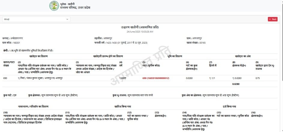 Uttar Pradesh Bhulekh