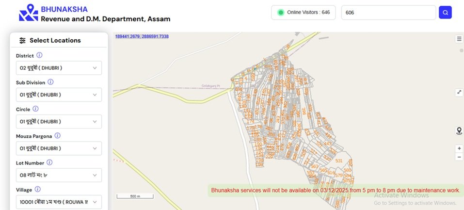 BHU Naksha Assam: Maps, Locations & Geography of Assam